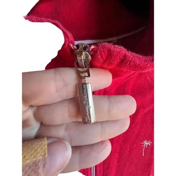 Tommy Bahama Women's Embroidered Mazua Palm Aruba Front Zip Jacket Rec Size S/P - Picture 6 of 8